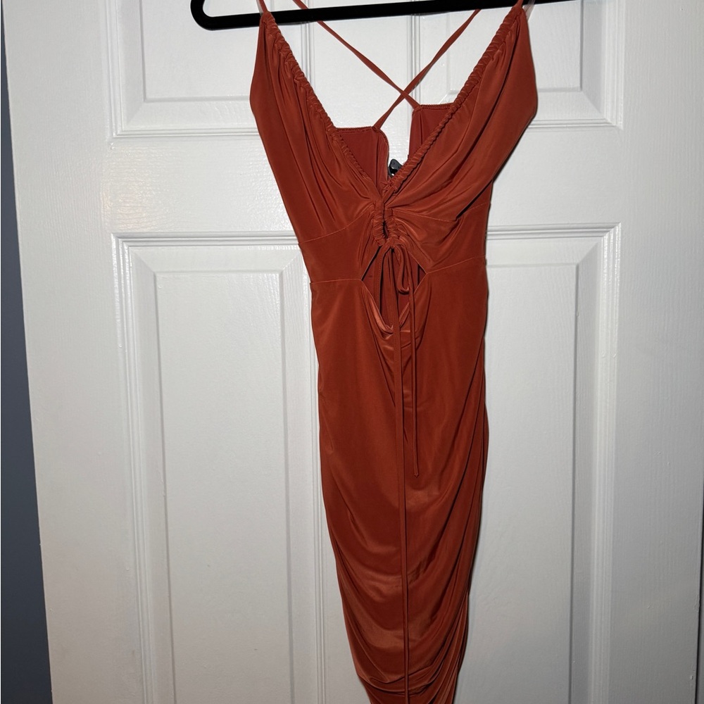 Bodycon Rust Orange Women's Dress
